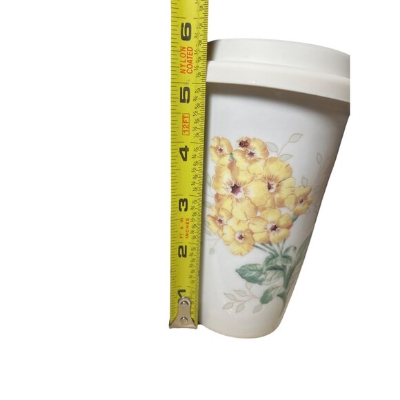 Lenox Butterfly Meadow Ceramic Travel Mug Tumbler 10oz Silicone Lid - Picture 7 of 11